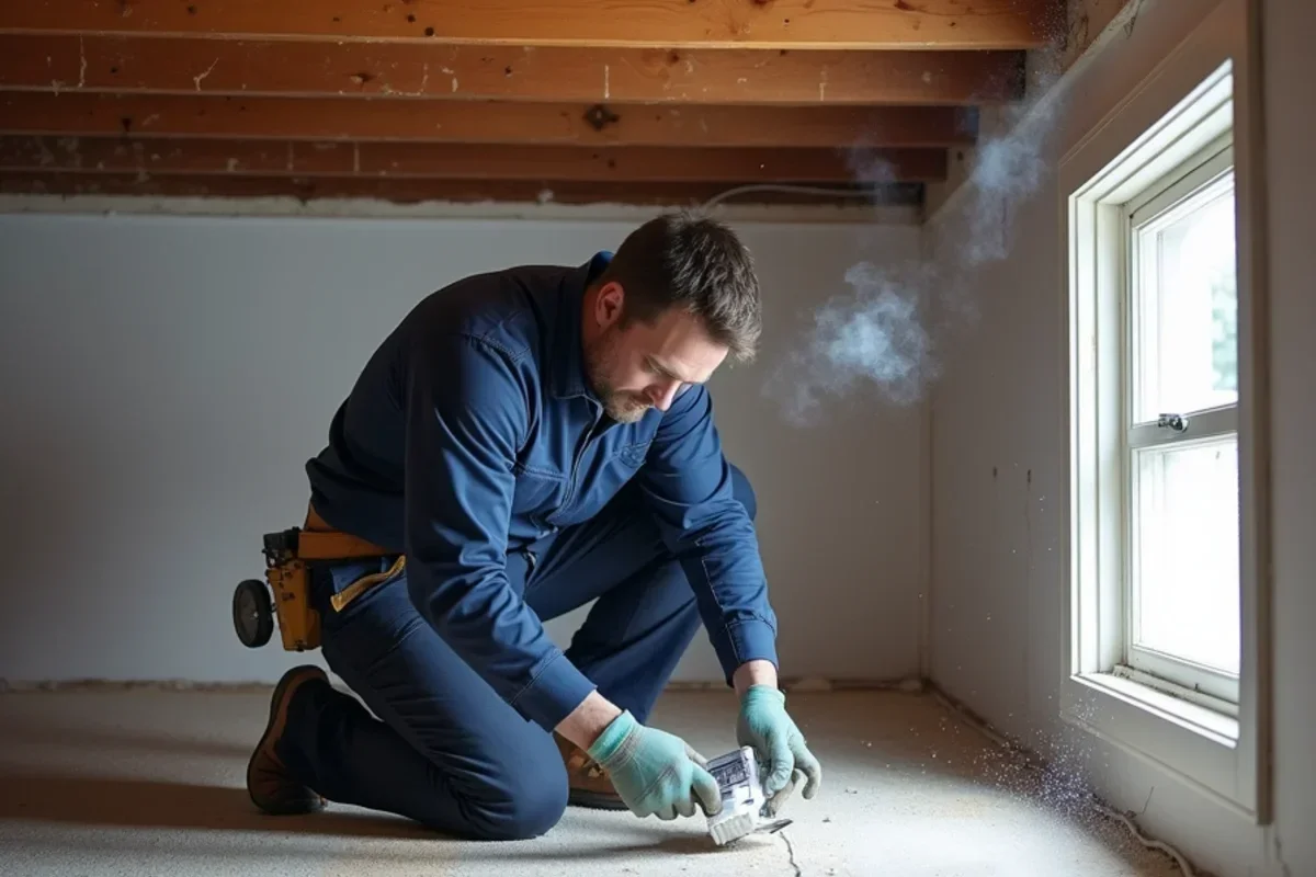 Bathroom exhaust fan duct blowing humid moist air directly into attic instead of outside